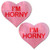 Pastease I'm Horny Heart Pasties Pink Red O/S Pastease I'm Horny Heart Pasties Pink Red O/S