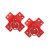 Nipplicious Seducer Leather Pasties With Ring Red Nipplicious Seducer Leather Pasties With Ring Red