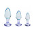 Butties 3pc Acrylic Anal Plug Set Butties 3pc Acrylic Anal Plug Set
