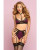 Galloon Lace & Microfiber Bra W/adjustable Straps & High Waisted Panty Wine O/s Galloon Lace & Microfiber Bra W/adjustable Straps & High Waisted Panty Wine O/s
