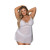Magic Silk Modern Romance Baby Doll & Thongng White Queen Size