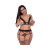 Magic Silk Purrrfect Balconette Bra & Garter Panty Leopard Queen