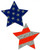 Rockstar Stars & Stripes Red, White, Blue Pasties O/S