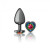 Cheeky Charms Heart Rainbow Large Gunmetal Butt Plug