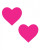 Neva Nude Temperature Reactive Heart Pasties - Neon Pink Neva Nude Temperature Reactive Heart Pasties - Neon Pink