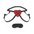 Lux Fetish Red Heart Strap On Harness O/S Lux Fetish Red Heart Strap On Harness O/S