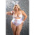 Fantasy Lingerie Bunny Hills 5-Piece Bunny Costume Set White XL/2XL