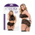 Curve Katia Two Piece Halter Bra Top With Matching Gartered Panty Black 1x/2x Curve Katia Two Piece Halter Bra Top With Matching Gartered Panty Black 1x/2x