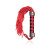 Ple'sur 15.5 In. Leather Flogger Red Ple'sur 15.5 In. Leather Flogger Red