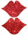 Lips Kisses Red Glitter Pasties O/S - 013189317241