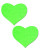 Heart Glow In The Dark Pasties O/S - 760921345733