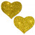 Pastease Gold Glitter Heart Pasties O/S - 013189317111