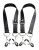 Spread Labia Spreader Straps with Clamps Black - 848518028488 Spread Labia Spreader Straps with Clamps Black - 848518028488