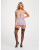 Lace & Mesh Triangle Cup Chemise W/garters & Thong Lavender Xl