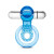 Stay Hard 10 Function Vibrating Tongue Ring Blue - 049008210820
