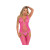 Flight Risk Sheer Bodystocking Pink O/S