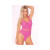 Pink Lipstick All Access Pass Bodystocking Pink O/s