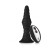 Forto Vibrating Ribbed Plug W/remote  Large Blk