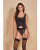 Treacherous Garter Bustier & Panty Black O/s Treacherous Garter Bustier & Panty Black O/s