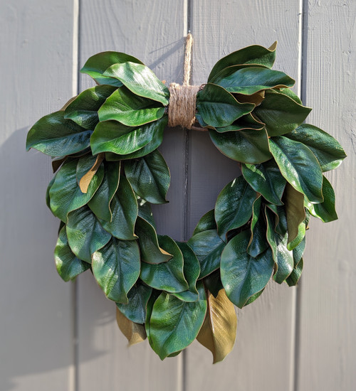 Heart shape  green magnolia wreath
