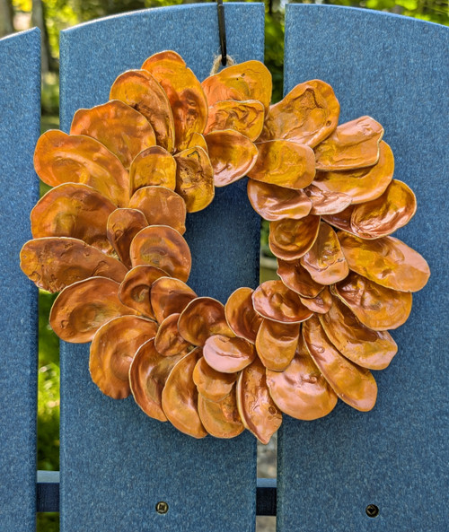 Sunset Oyster shell Wreath