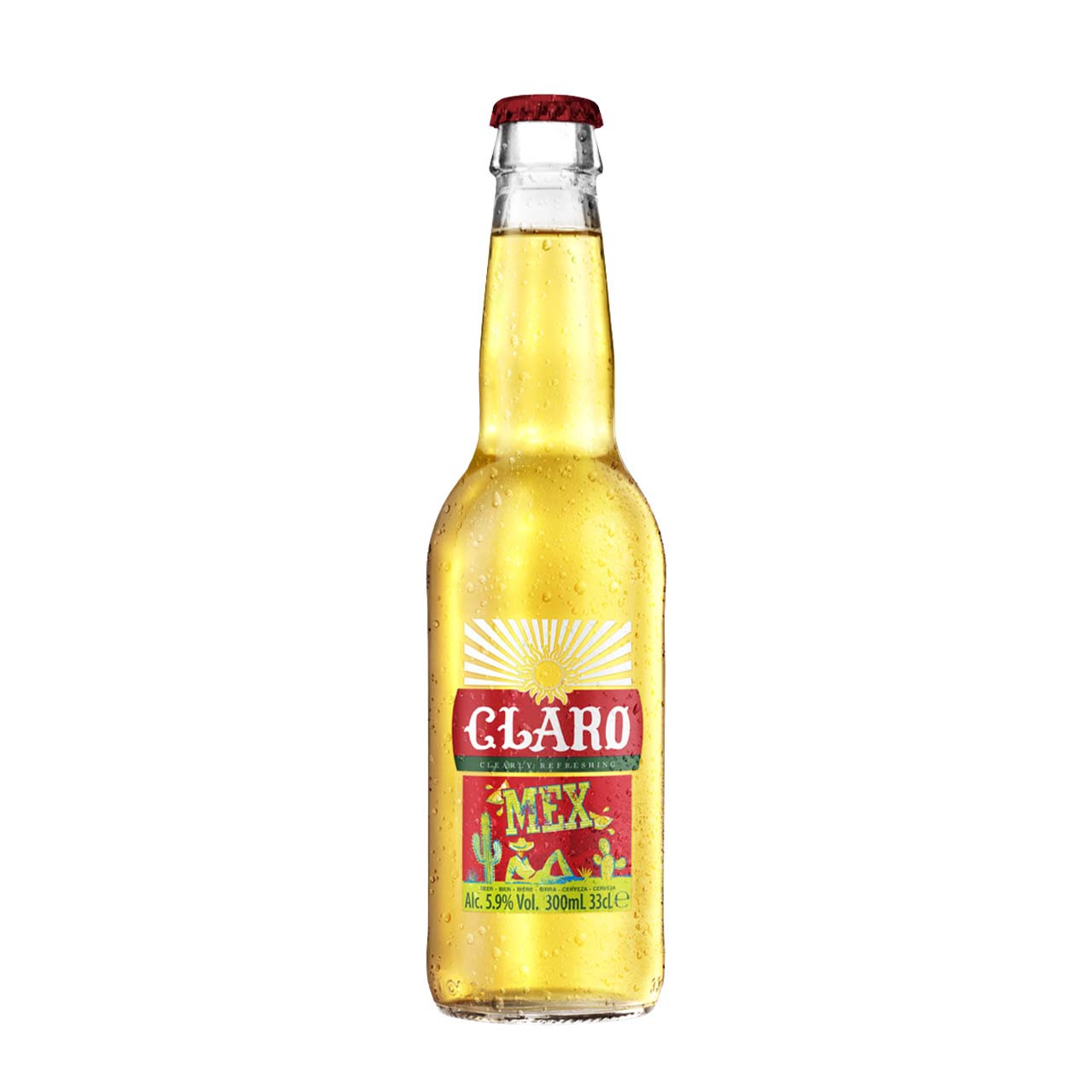 Claro Mex fles 33cl. Is het Mexican Style bier van Claro 5.9% alcohol