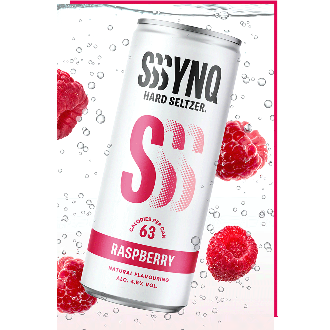 Aligned Raspberry Hard Seltzer SYNQ Hard Seltzer Raspberry tray - Dare to Drink Different