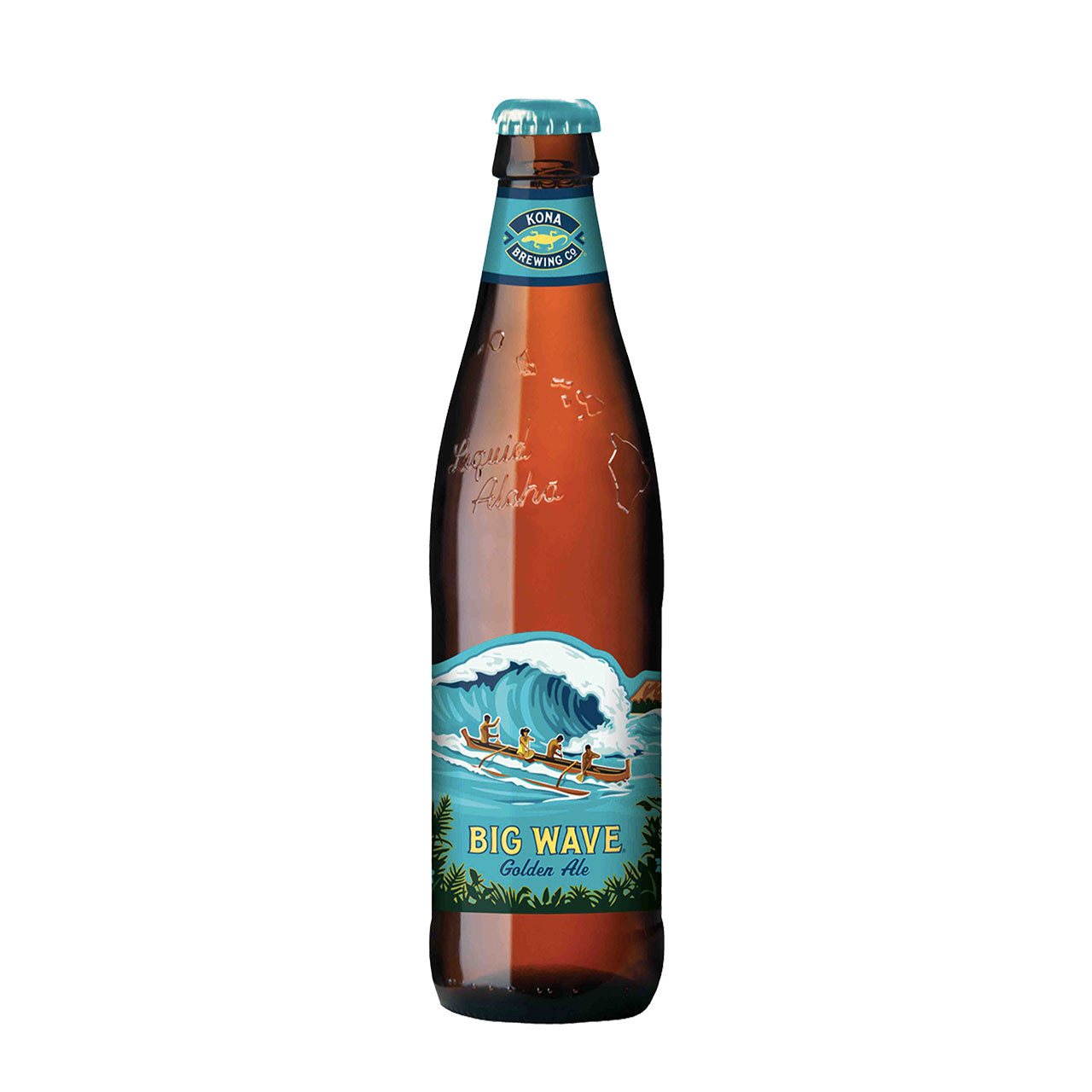 Kona Big Wave fles 35,5cl. Is het licht blond bier van Kona met 4.4% alcohol