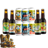 Uiltje Big Black Beer Box. Het pakket bevat 6 verschillende donkere speciaalbieren.