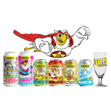 uiltje Explore beer package with 6 beers and a glass. 