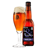 De Molen Bos & Vruchten Fles 33cl is een hazy IPA van Brouwerij De Molen met glas