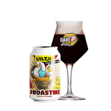 Uiltje #RoastMe is een krachtige Black IPA met gebrande tonen, bittere hop en een droge afdronk, met een alcoholpercentage van 5.5%