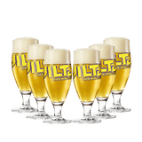 6 Uiltje voetglazen van 25cl