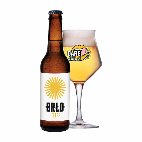 BRLO Helles fles 33cl. Is het lager bier van BRLO met 5.0% alcohol