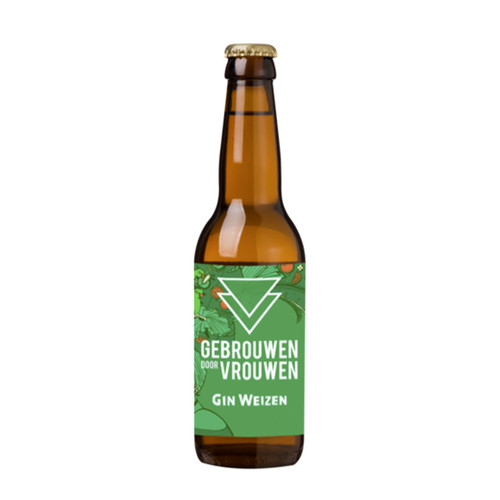 Gebrouwen door Vrouwen Gin Weizen fles 33cl. Is het weizen bier van Gebouwen door Vrouwen met 6.0% alcohol