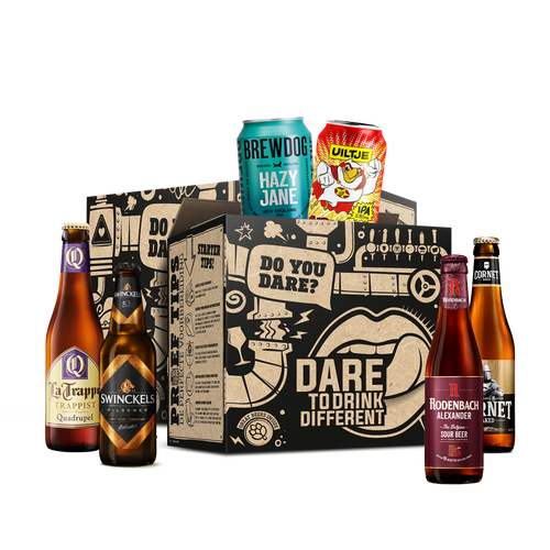 Cadeaupakket inclusief 6 bieren.