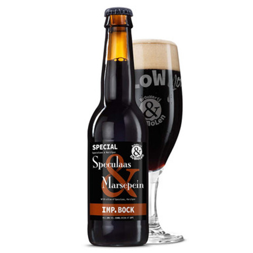 De Molen Speculaas & Marsepein fles 33cl. Is het imperial bockbier van brouwerij De Molen met een alcoholpercentage van 10.0%.