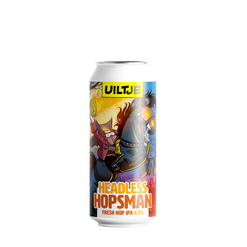 Uiltje Headless Hopsman blik 44cl. Is het fresh hop IPA van brouwerij Uiltje met een alcoholpercentage van 6.8%