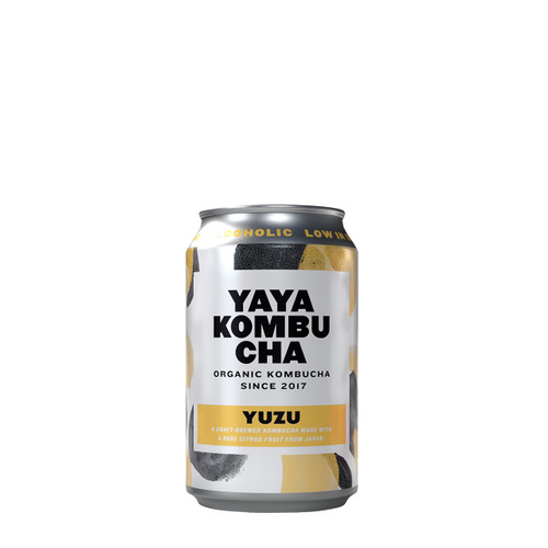 YAYA Kombucha Yuzu bio. Is het craft soda bier van YAYA Kambocha met yuzu vruchtsmaak.