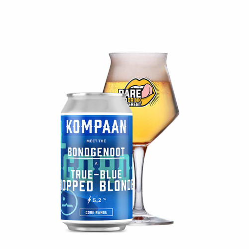Kompaan Bondgenoot blik 33cl. Is het licht blond bier van brouwerij Kompaan met een alcoholpercentage van 5.2%
