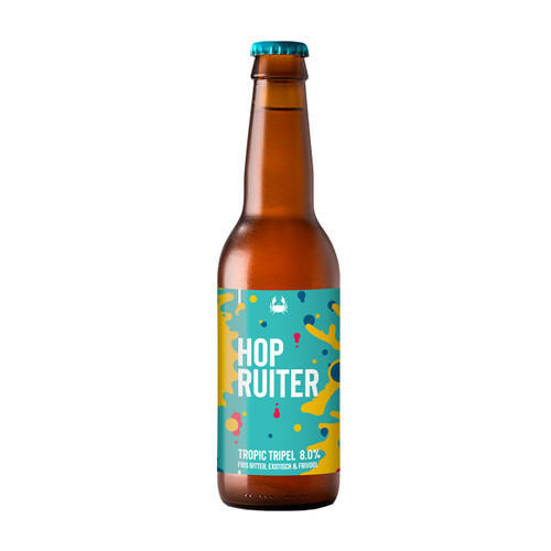 Schelde Hopruiter fles 33cl. is het krachtig blond Tripel bier van Scheldebrouwerij met 8% alcohol.