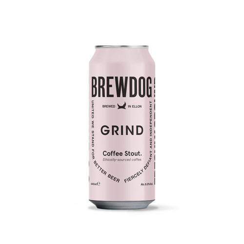 BrewDog Grind blik 44cl. is het stout bier van Brewdog met 6% alcohol.