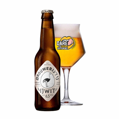 IJ Wit fles 33cl. Is het witbier van Brouwerij 't IJ met een alcoholpercentage van 6.5%.