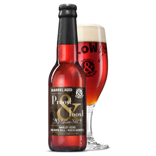 De Molen Proost & Troost 20Y Edition fles 33cl. Is het barleywine bier van brouwerij de Molen met een alcoholpercentage van 11.4%.
