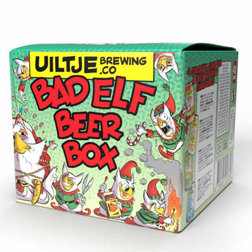 Uiltje Bad Elf Box 2024 4x33cl. is een verrassingspakket van brouwerij het Uiltje.
