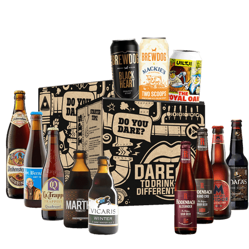 Winter bierpakket Dare to Drink Different met 12 seizoensgerichte bieren