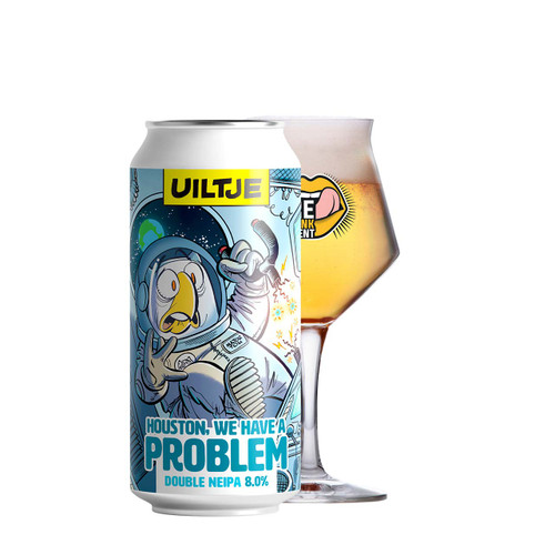 Uiltje Houston we have a problem blik 44cl is een IPA van Brouwerij het uiltje met een alcoholpercentage van 8%
