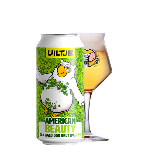 Uiltje American beauty blik 44cl met een alcoholpercentage van 6.5%