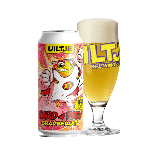Uiltje Bird of Prey Grapefruit blik 44cl met een alcoholpercentage van 5.8%