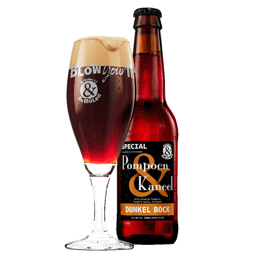 Pompoen & Kaneel is een Dunkel Bock met toevoeging van flespompoen, kaneel en pumpkinspice. Het bier is vol en moutig, met een lichtzoete basis en warme kruidigheid. Pompoen & Kaneel is een Dunkel Bock met toevoeging van flespompoen, kaneel en pumpkinspice. Het bier is vol en moutig, met een lichtzoete basis en warme kruidigheid.